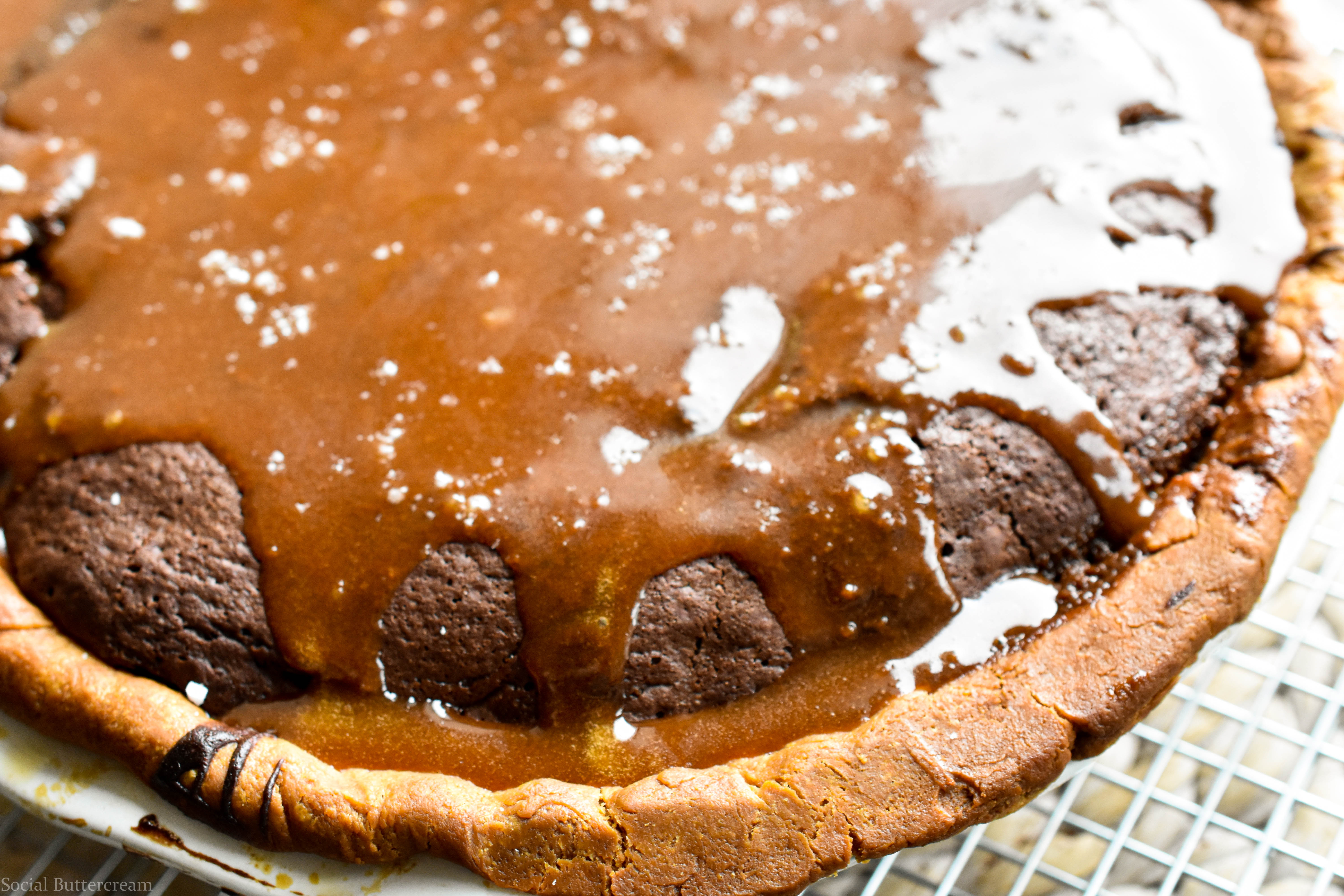 Salted Caramel Brownie Pie Perfection! Social Buttercream